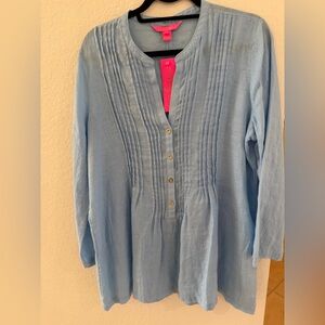 Lilly Pulitzer Light Blue Tunic Top